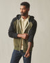 Men's Raglan Colorblock Midweight Full Zip - Deep Olive Black